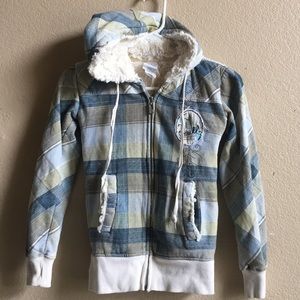 Soft lined ONeill zip up jacket with hood